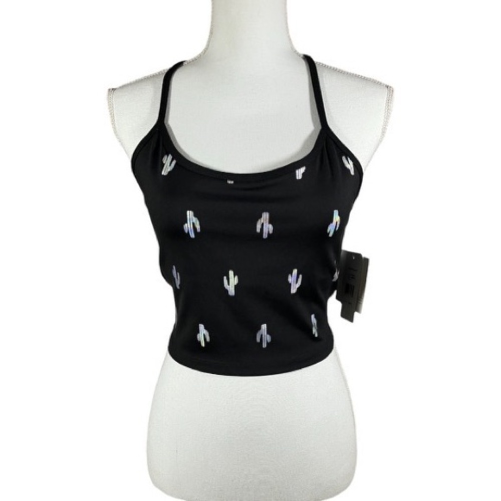 Women’s Black Beyond Yoga Slim Racerback Cropped Yoga Tank Size Large NWT